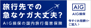 AIG損害保険国内旅行保険